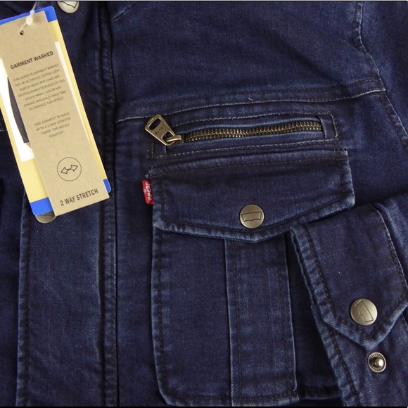 Levi’s Cotton Blend Stretch Moto Field Jacket NWT - Picture 5 of 8